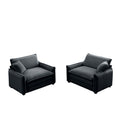Grey Corduroy,Luxurious And Sophisticated Deep Seated Sofa Set With Two Single Deep Seat Sofa Suitable For Living Room And Office Grey Corduroy 2 Seat