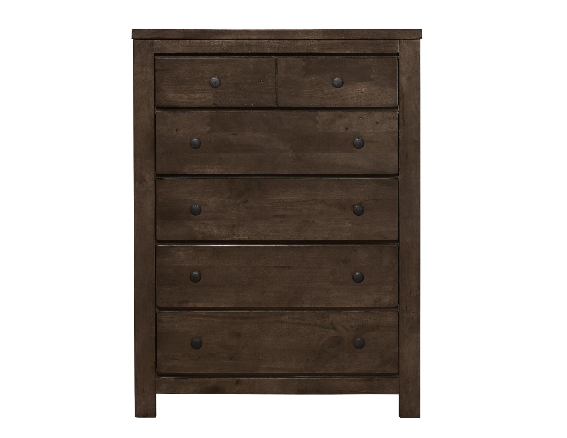 Verna Brown 5 Drawer Chest Brown Engineered Wood