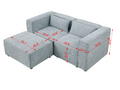 Modular Sofa Grayish Blue Chenille Fabric, Simple And Grand, The Seat And Back Is Very Soft. This Is Also A Knock Down Sofa Grayish Blue Chenille 3 Seat