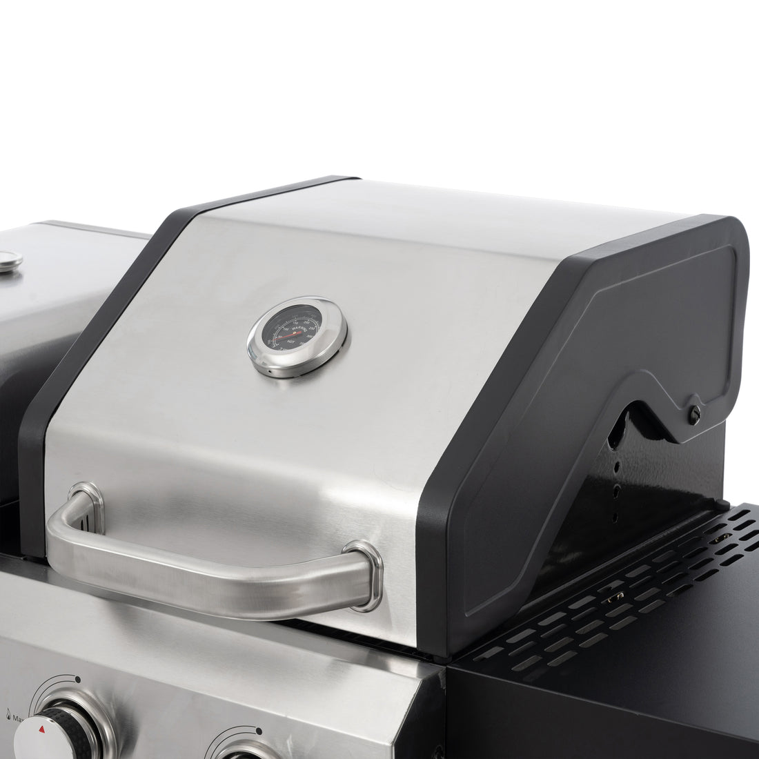2 2 Multi Function Burner Gas Grill And Griddle Combo With Cover For Outdoor Cooking While Camping Or Tailgating Bbq,Frying,Pizza. Black And Silver Stainless Steel