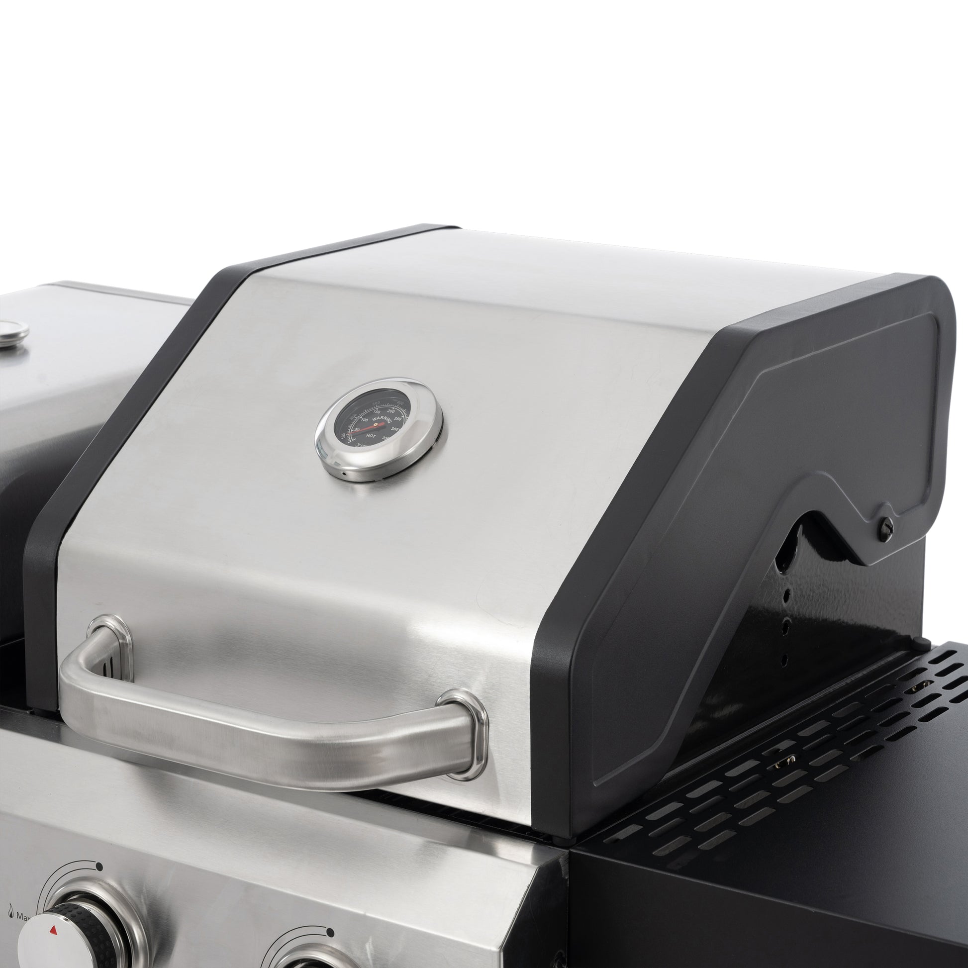 2 2 Multi Function Burner Gas Grill And Griddle Combo With Cover For Outdoor Cooking While Camping Or Tailgating Bbq,Frying,Pizza. Black And Silver Stainless Steel