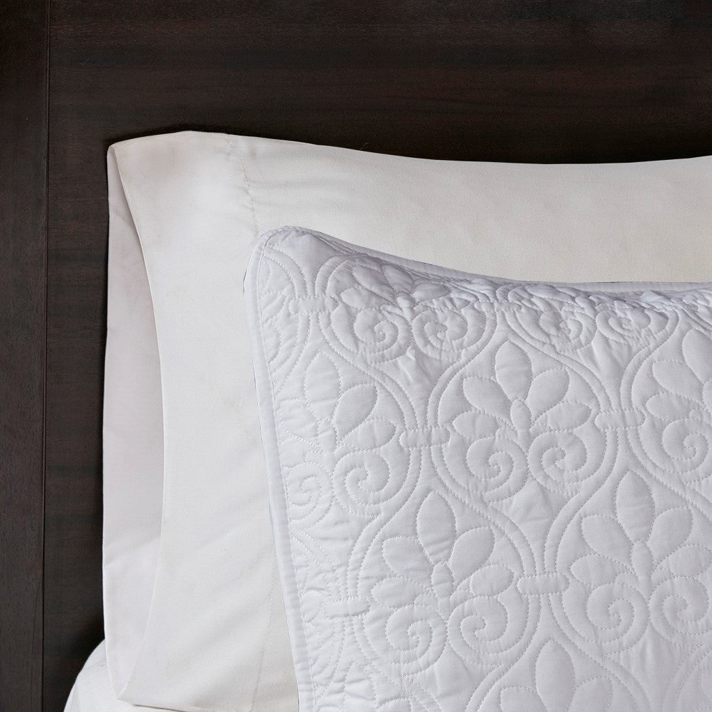 Reversible Quilt Set White Twin Twin Xl White Cotton