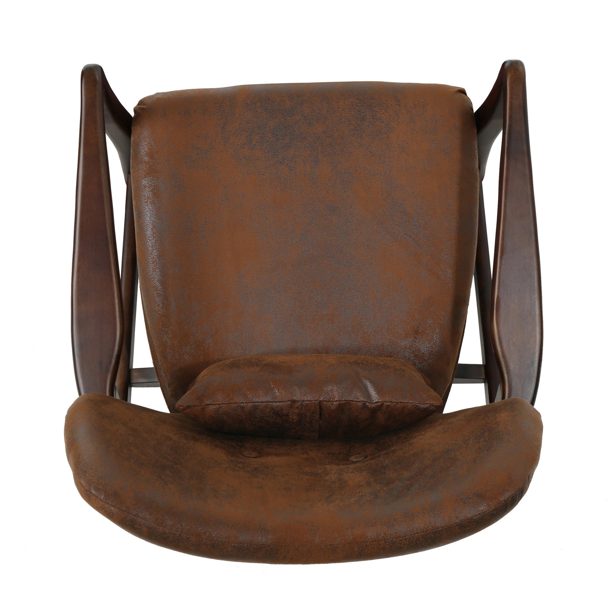 Club Chair Brown Microfiber