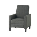 Dark Grey Linen Push Back Chair For Elegant Home D Cor Grey Fabric