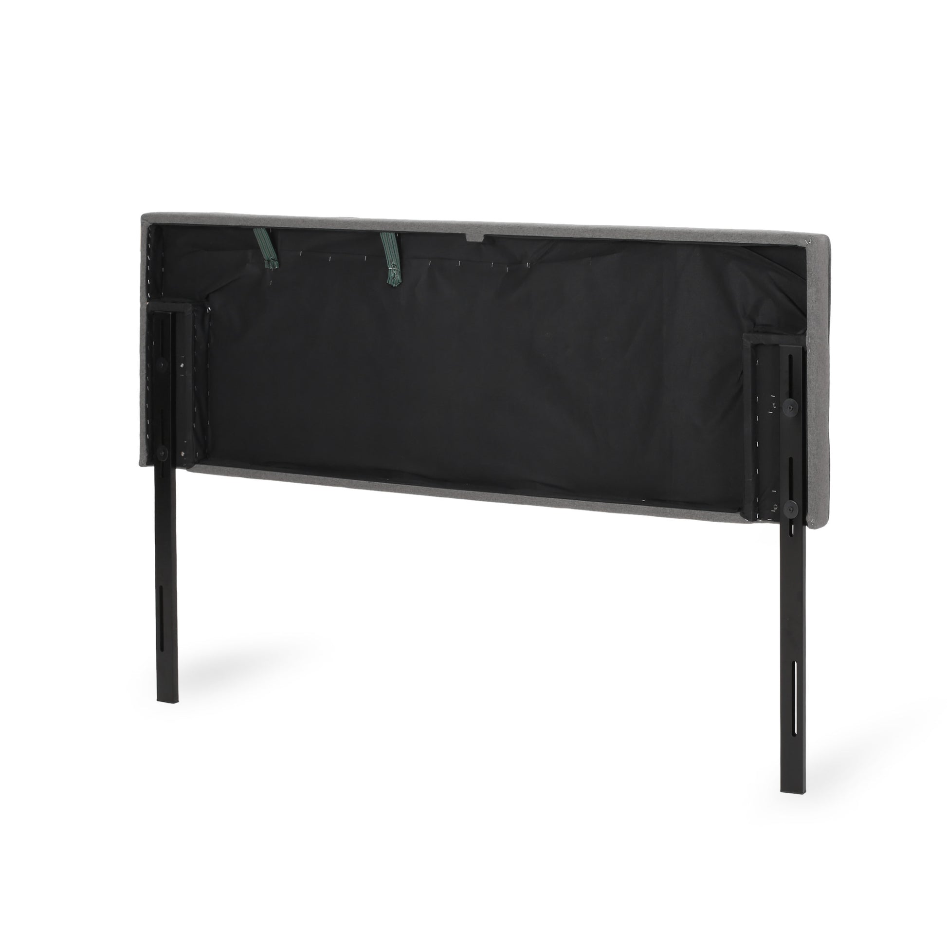 King Cal King Sized Headboard California King Charcoal Grey Fabric