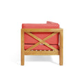 Brava X Back Right Corner Bench, Red Red Acacia Wood