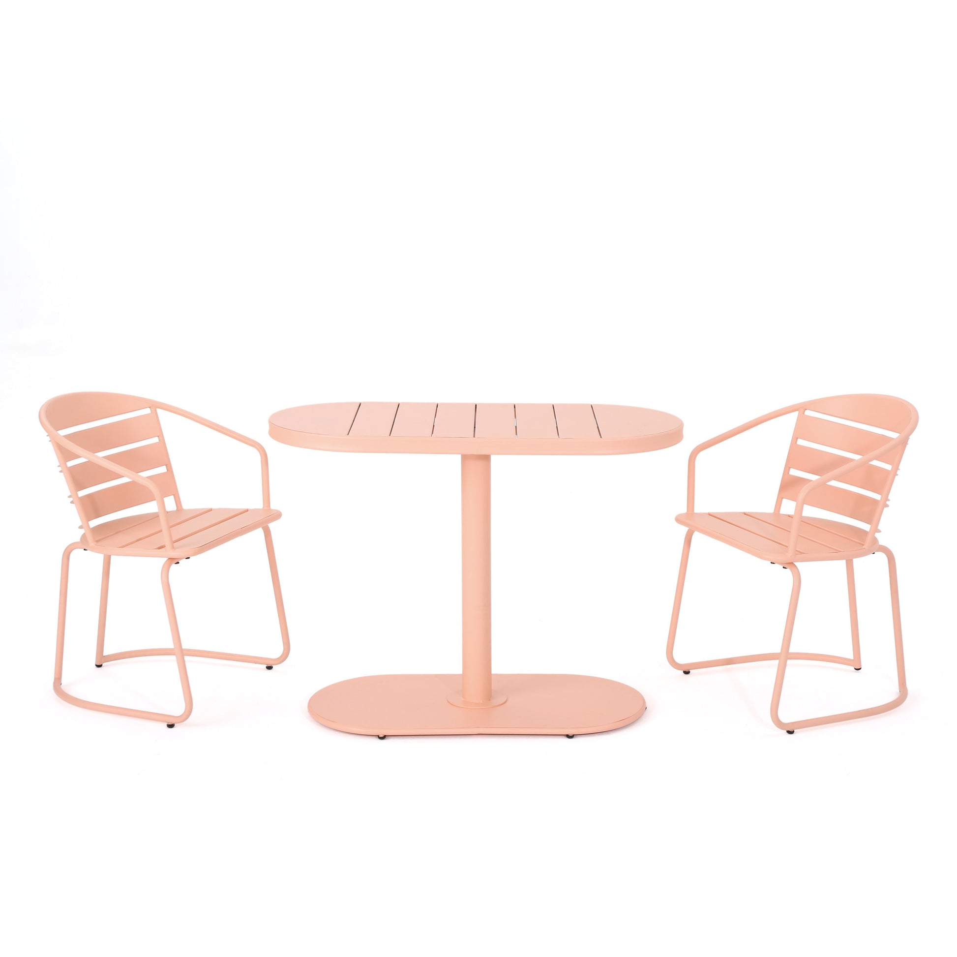 Santa Monica Bistro Set Coral Iron