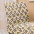 Accent Chair Grey Multi Fabric