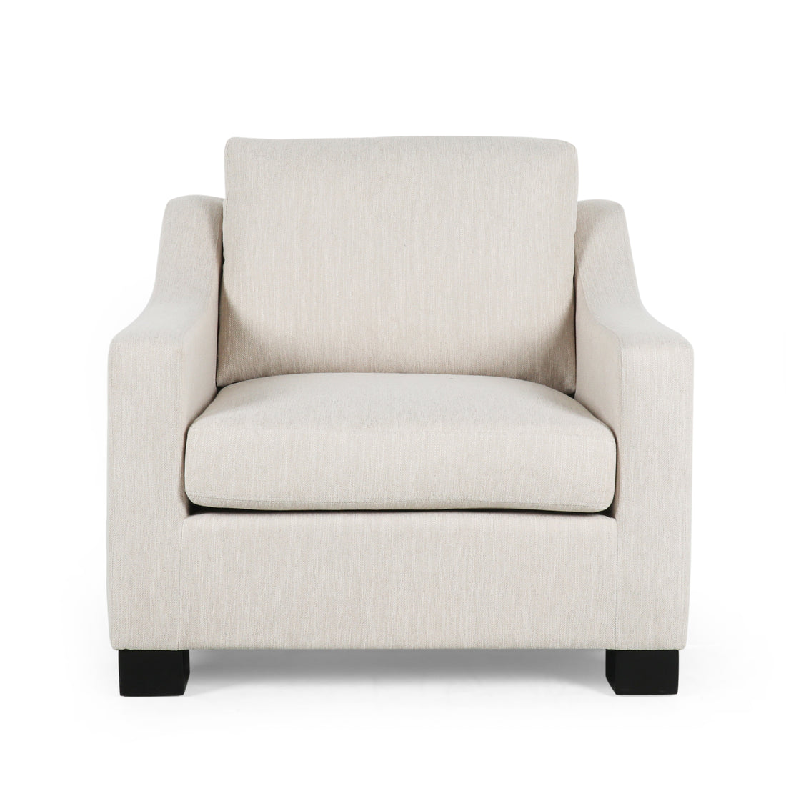 Club Chair Beige Fabric 1 Seat