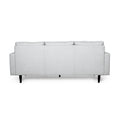 Jenny Contemporary Tufted Fabric 3 Seater Sofa Light Grey Fabric