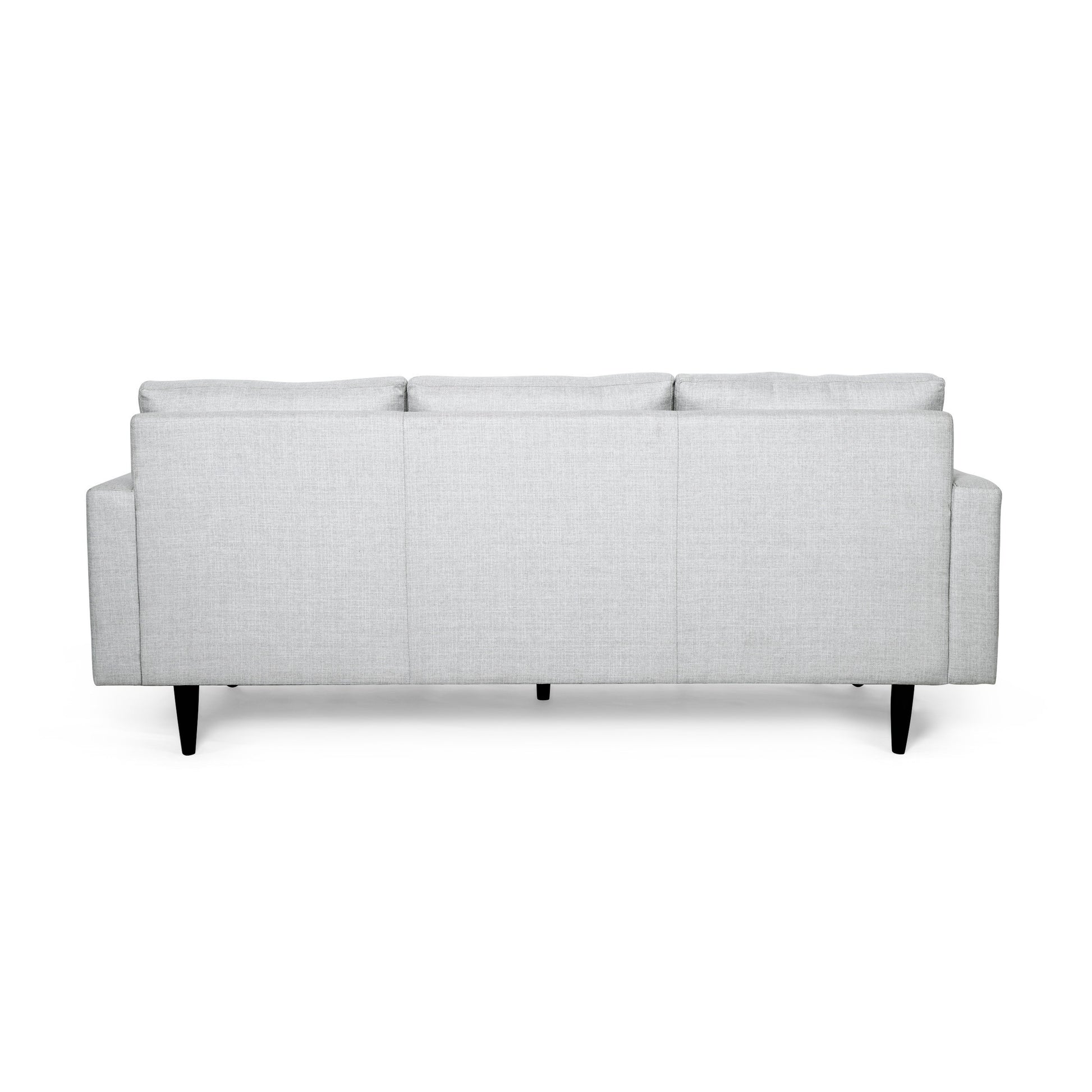 Jenny Contemporary Tufted Fabric 3 Seater Sofa Light Grey Fabric