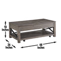 Dexter Lift Top Cocktail Table Brown Brown Wood
