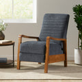 Fabric Wood Hand Recliner Charcoal Fabric