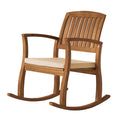 Selma Rocking Chair With Cushion Natural Cream Wood