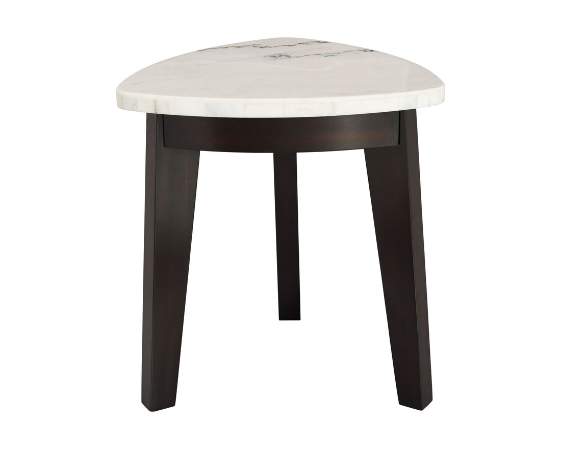 Francis White Marble Top End Table White White Marble