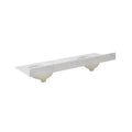 61'' Cararra White Marble Vanity Top&Ceramic Sink White Marble Marble