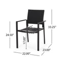 Wilbur Dining Chair Black Aluminum