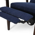 24.75'' Wide Wood Hand Manual Club Recliner Navy Blue Fabric