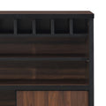 Hudson Wine Cabinet Walnut Black Rubber Wood