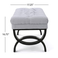 Hilton Ottoman Light Grey Fabric