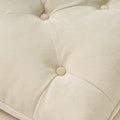 Lofton 28Inch Pillow Top Ottoman Cream Fabric