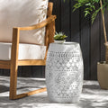 Ruby Side Table White Iron