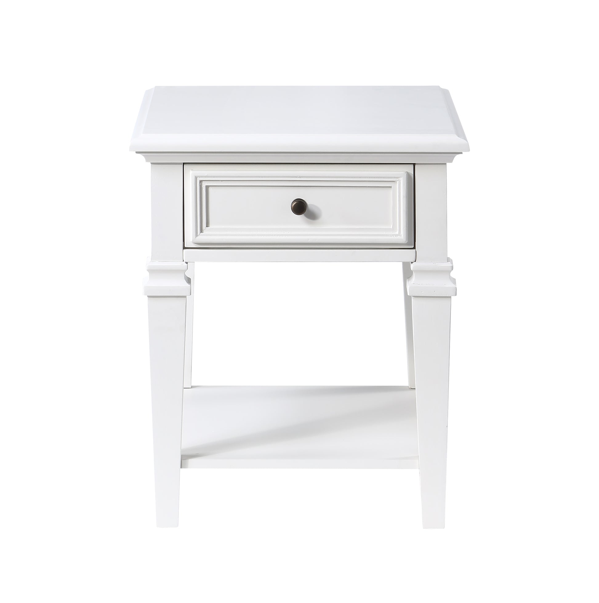 Charlestown End Table White White Wood