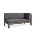 Brava X Back Right Corner Bench Of Set 2 Dark Grey Acacia Wood