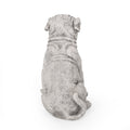 Dog Animals Weather Resistant Concrete Garden Statue Antique White Magnesium Oxide