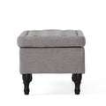 Hyatt Storage Ottoman Grey Fabric