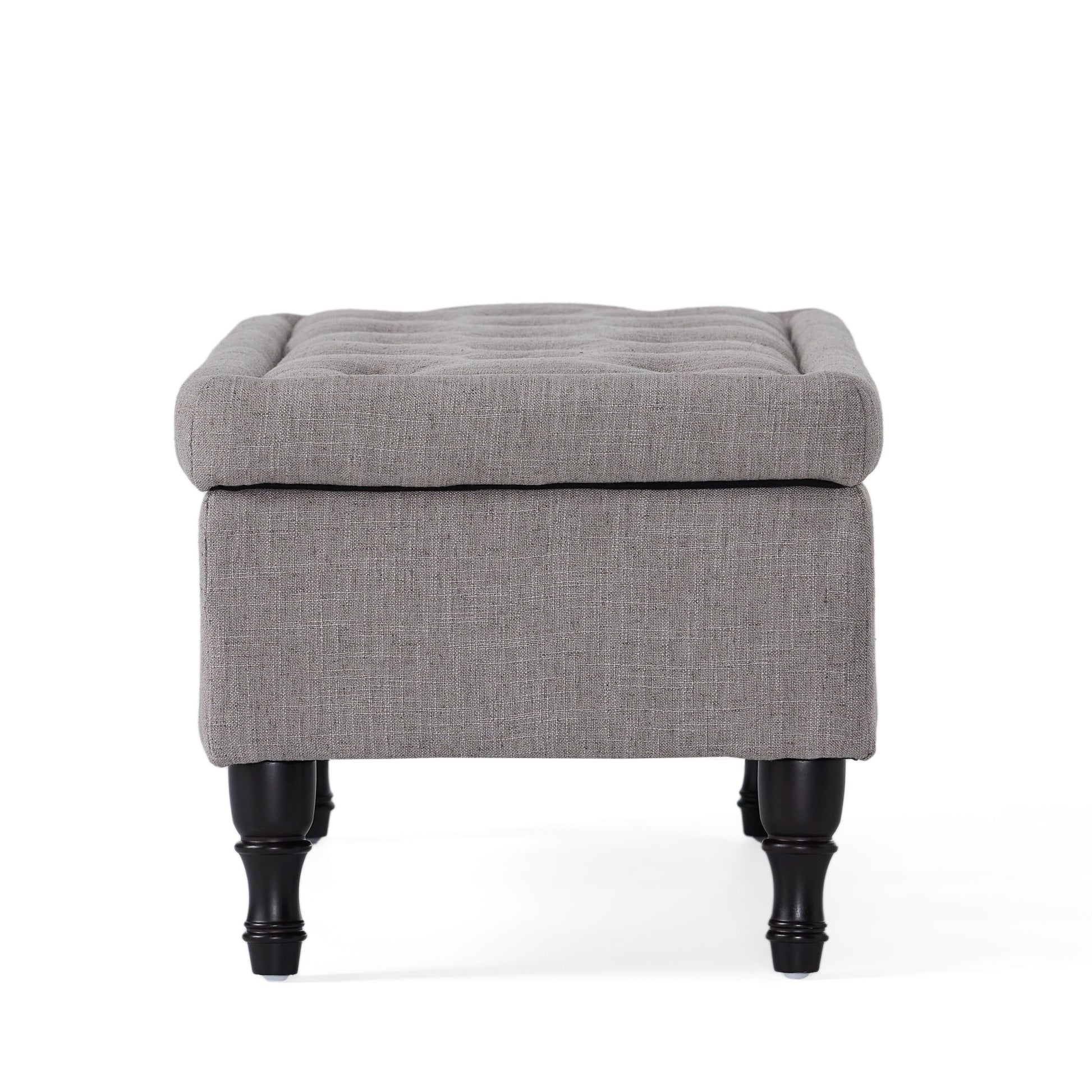 Hyatt Storage Ottoman Grey Fabric