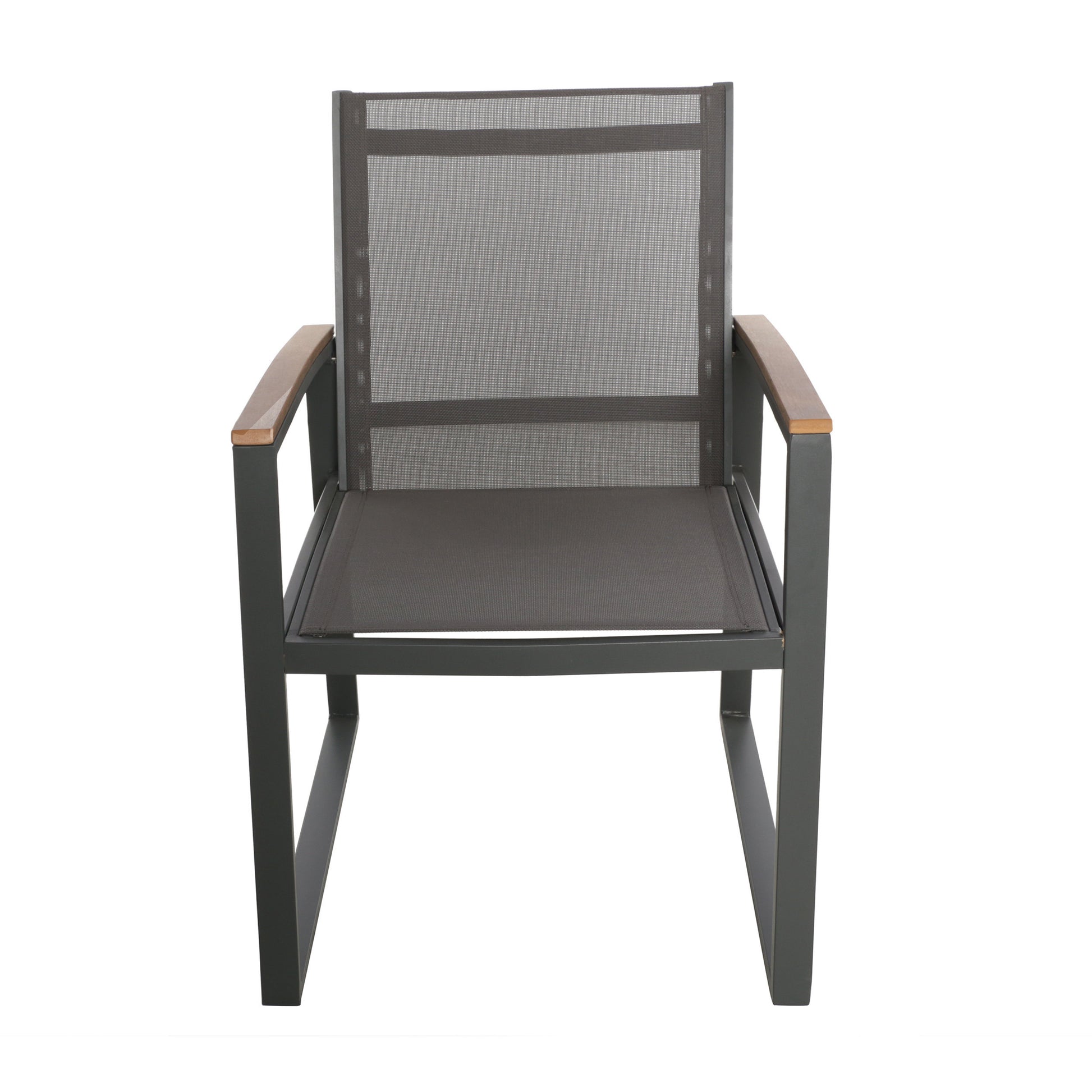 Glasgow Dining Chair Set Of 2 Grey Aluminum
