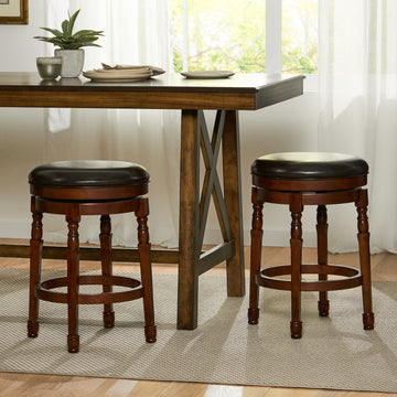 Counter Stool Brown Leather