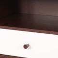 Side Table Brown White Mdf