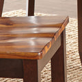 Captivating Side Chair Cordovan Cherry Finish, Ladder Back Optimal Comfort, Farmhouse Or Style Blending Environments, Set Of 2 Chairs Brown Espresso Dining Room Rectangular Transitional Side Chair Acacia Solid Wood Mdf