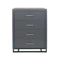 4 Drawer Chest Charcoal Grey Mdf