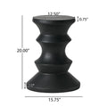 Eureka 22 Mgo Side Table Black Concrete