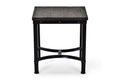 Rustic Square End Table Aged Butcher Block Style Surface, Dark Iron Legs, Distressed Finish Blend With Any D Cor Gray Metal