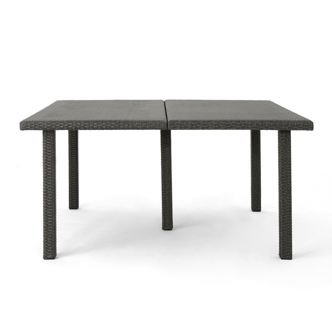 Fiona 64" Square Dining Table Grey Rattan