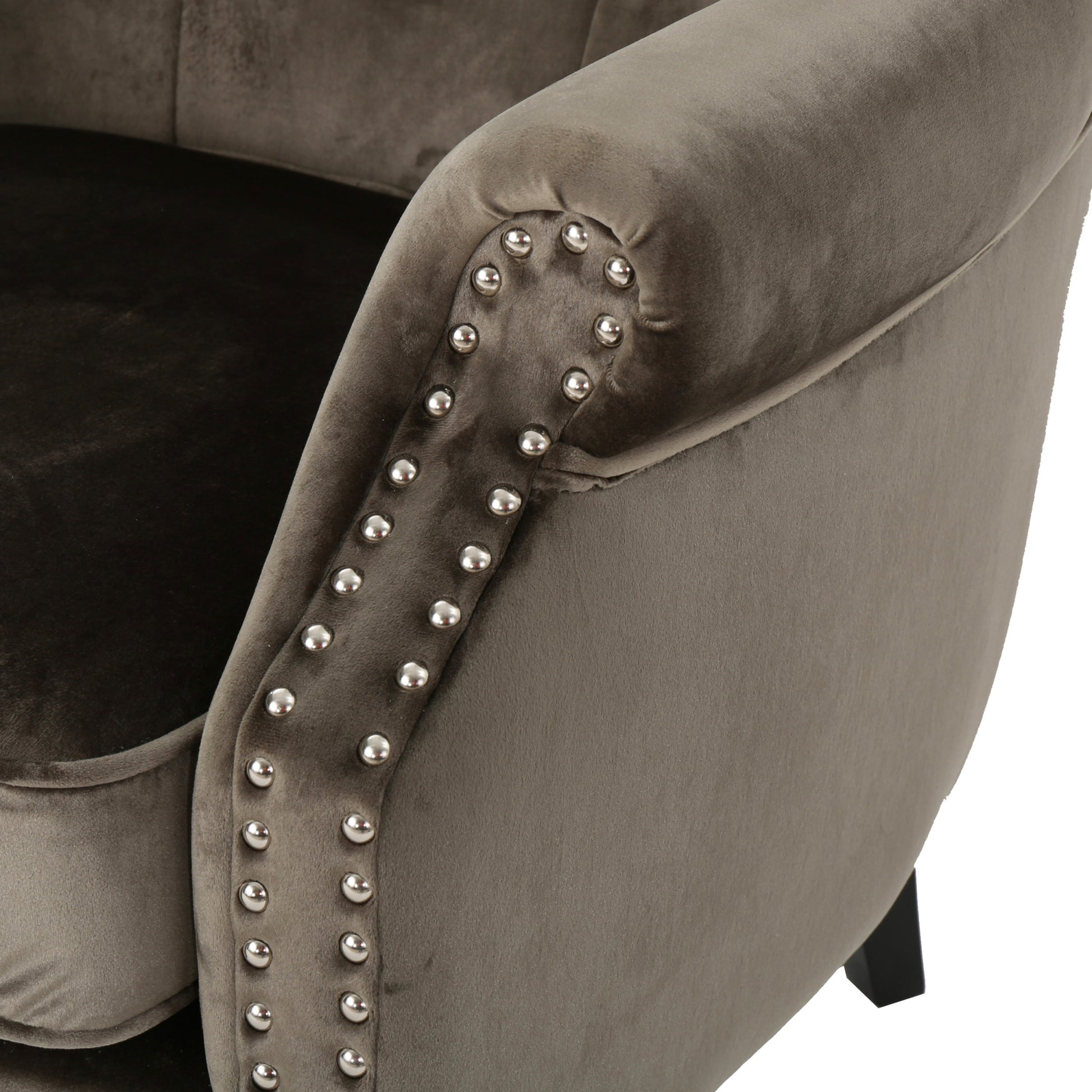 Club Chair Grey Velvet