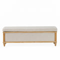 Osgood Storage Ottoman White Fabric