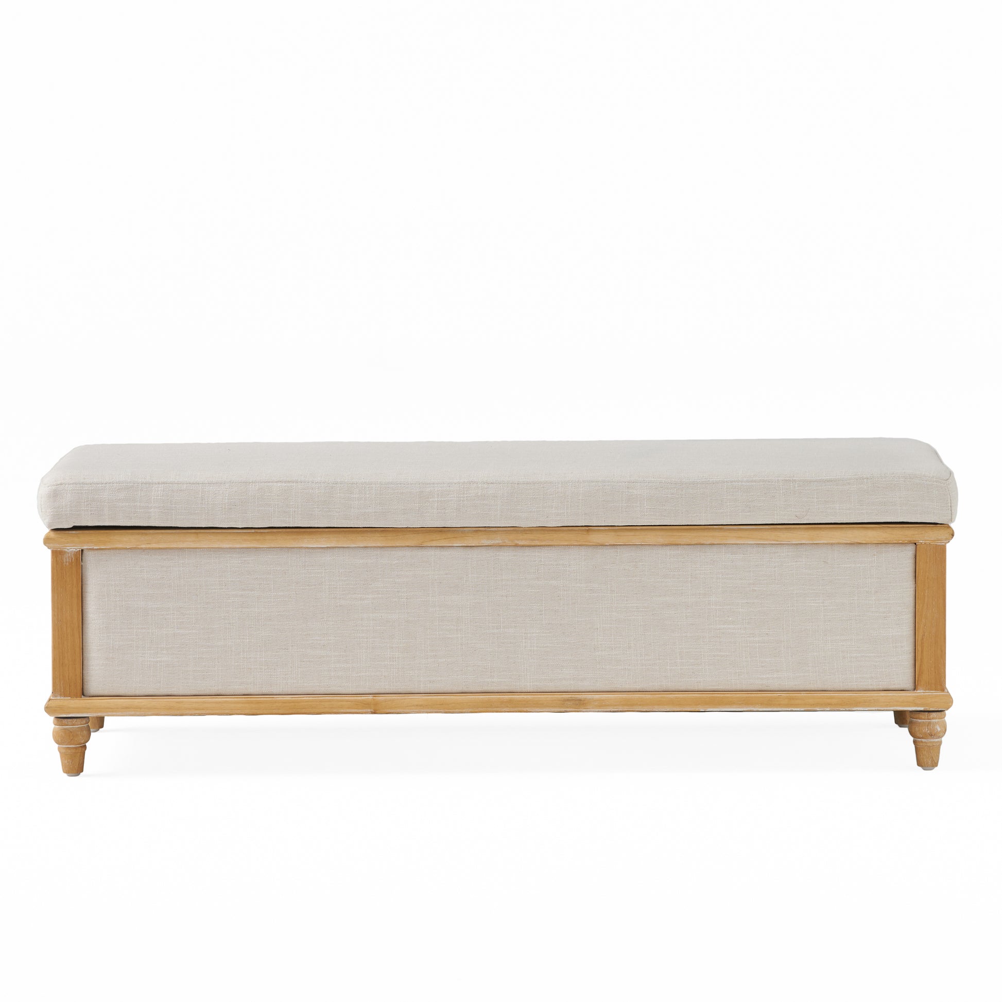 Osgood Storage Ottoman White Fabric