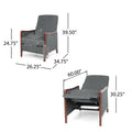 Recliner Chair Grey Fabric