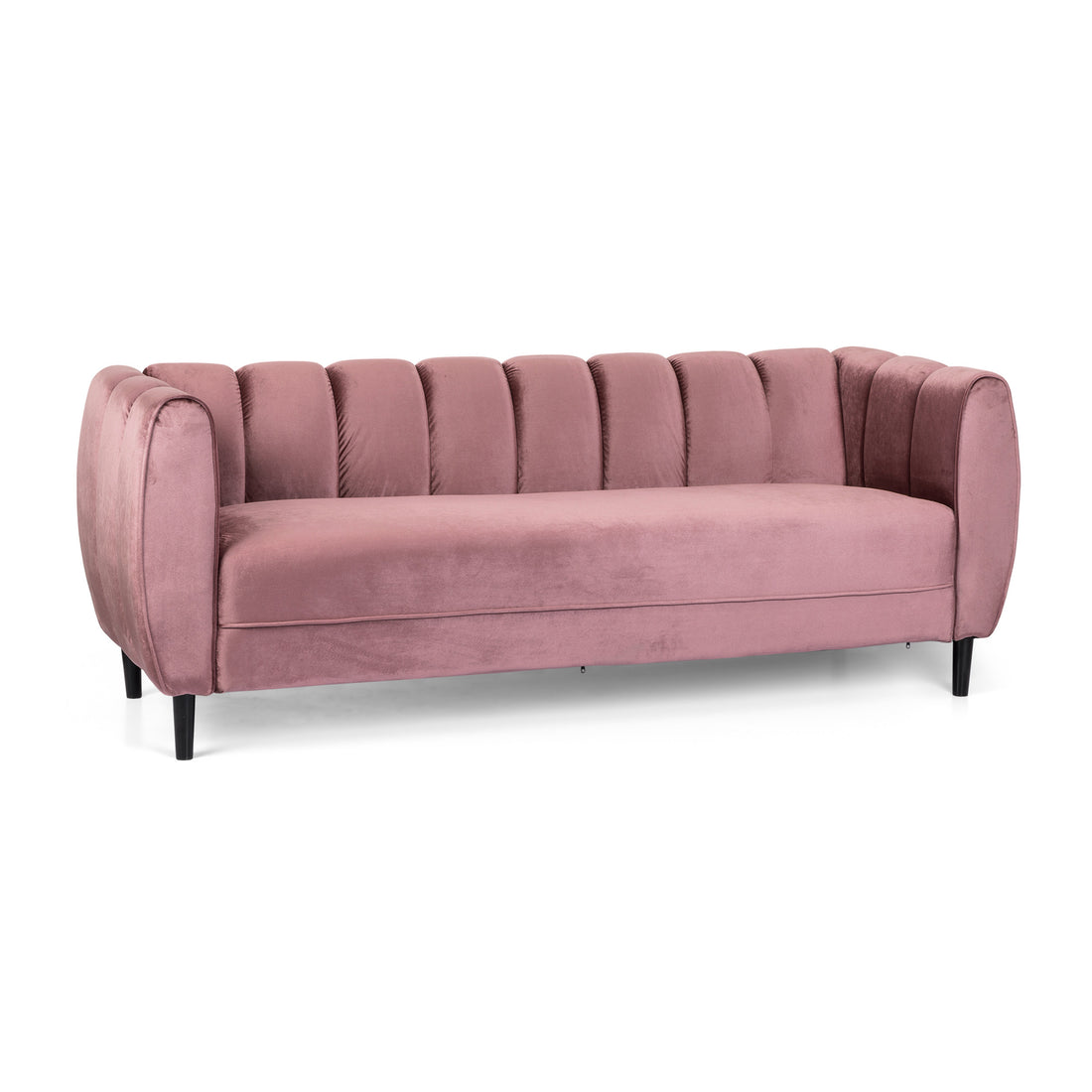 Miranda Velvet 3 Seater Sofa Blush Velvet