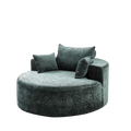 55''L Chenille Sponge Single Sofa,No Assembly Required,Fluffy Modern Sleeper Chair For Living Room, Bedroom, Lounge And Projection Room Not A Swivel Chair. Green Foam Chenille 1 Seat