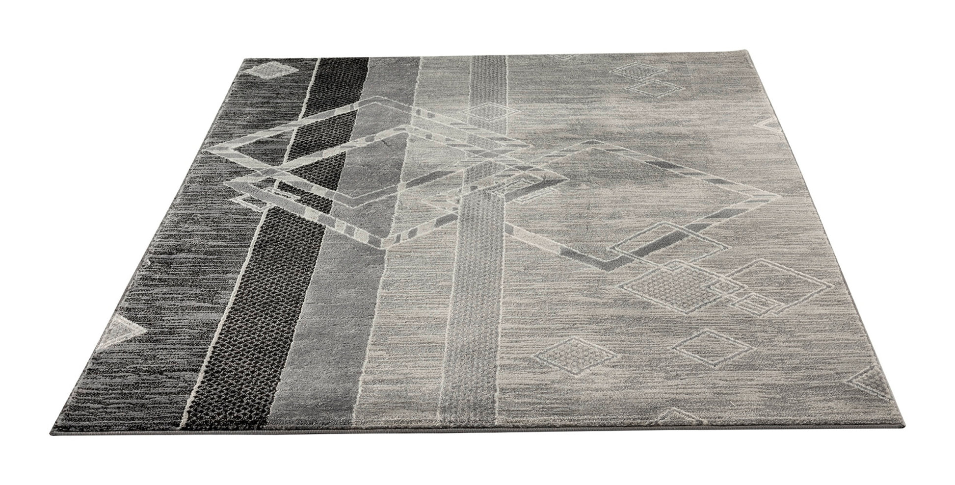 Jersey Area Rugs, Carpets For Livingroom, 5X7 Area Rugs ,3394 Grey Rectangle 5&7 Grey Contemporary Abstract Polypropylene