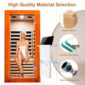 Infrared Sauna Room Single Room Natural Metal & Wood Solid Wood