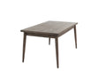 Modern 7Pc Dining Set Ash Walnut Finish Dining Table 6X Side Chairs Foam Cushion Fabric Upholstery Unique Back Design Wood Dining Room Rubberwood Rectangular Dining Table With Chair Upholstered Chair Wood Walnut Solid Back Seats 6