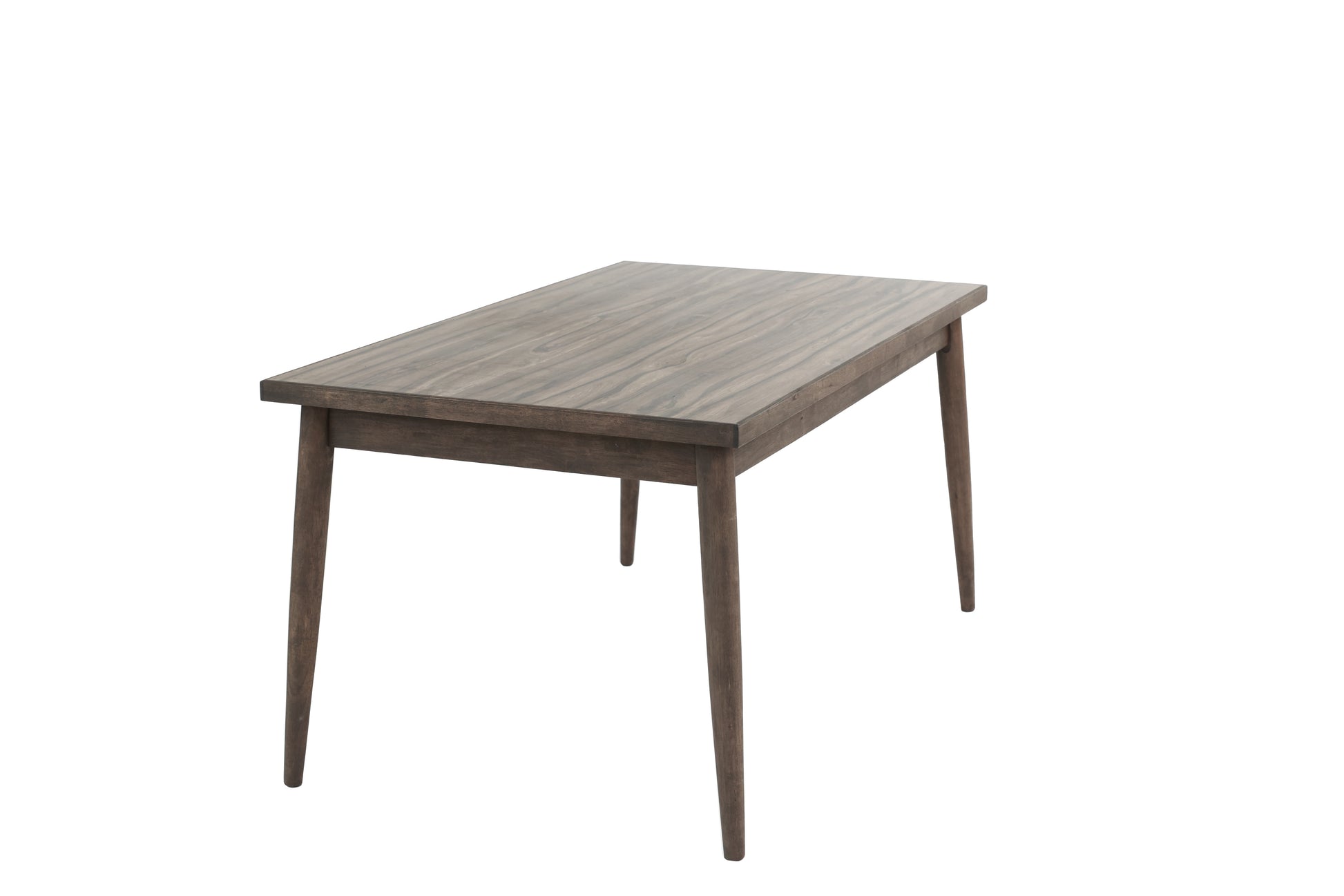 Modern 7Pc Dining Set Ash Walnut Finish Dining Table 6X Side Chairs Foam Cushion Fabric Upholstery Unique Back Design Wood Dining Room Rubberwood Rectangular Dining Table With Chair Upholstered Chair Wood Walnut Solid Back Seats 6