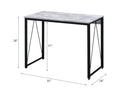 Zaidin Antique White& Black Finish Writing Desk White Black Synthetic Wood